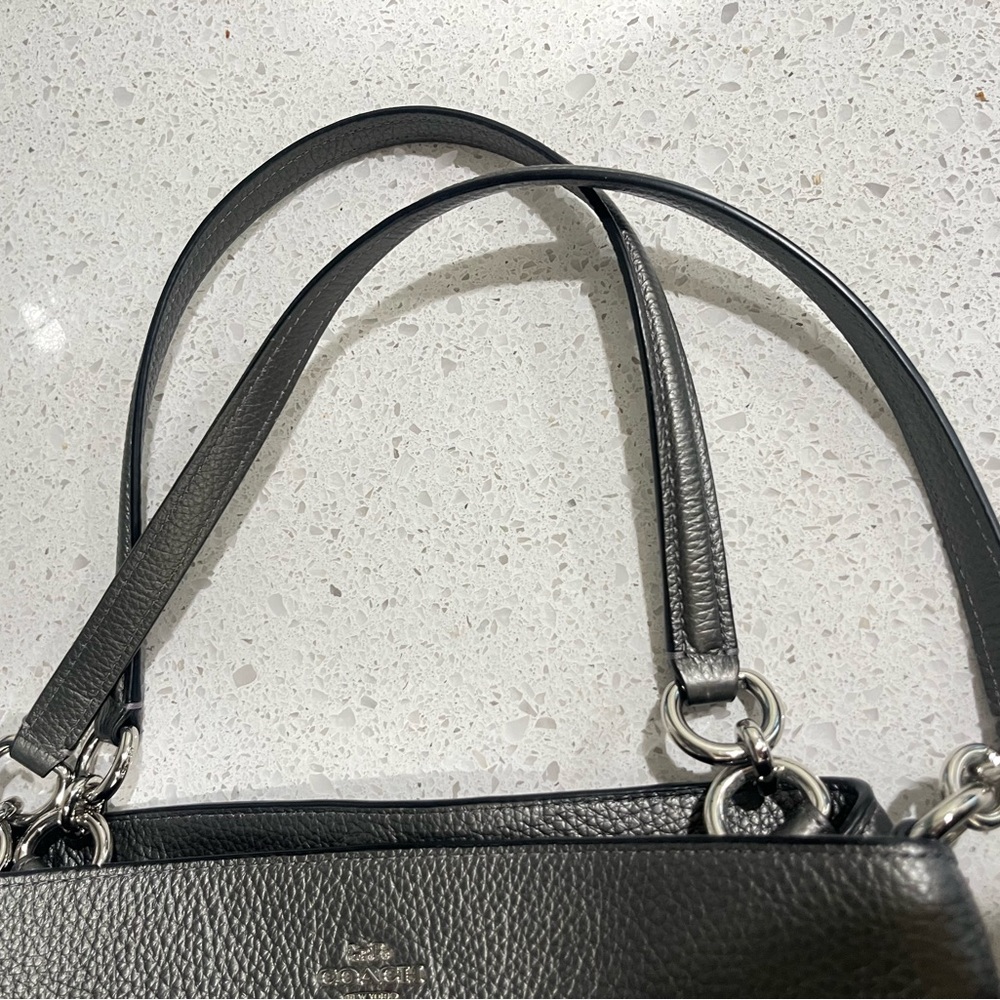 Coach Lexi Shoulder Bag with Patchwork Metallic Grey - Picture 10 of 13